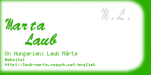 marta laub business card
